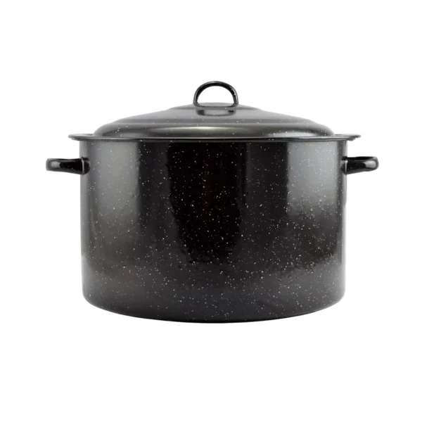 Emajlirana posuda s poklopcem crna 27cm-45cm