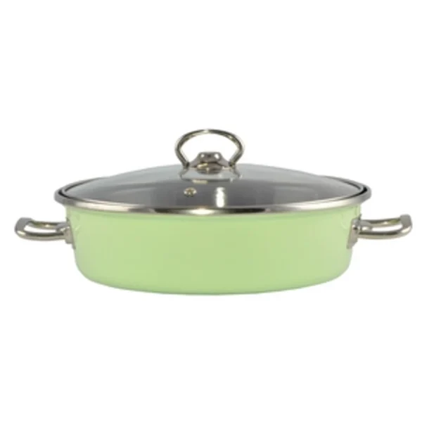 Emajlirana posuda, lonac s poklopcem green elite 24cm