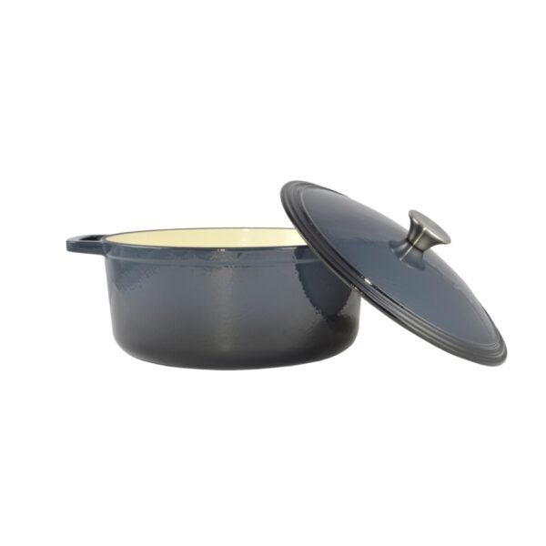 Emajlirana noga od lijevanog željeza 28 cm 7 litara, čelično plava - Slika 2
