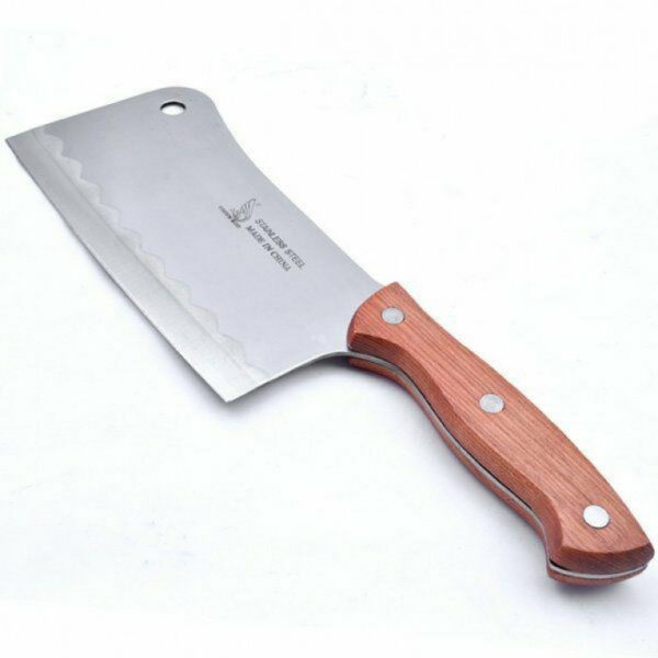 SJEKIRA OD INOXA SA DRVENOM DRŠKOM 36cm