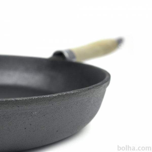 Gril tava od lijevanog željeza fi 24cm s ručkom - Slika 3