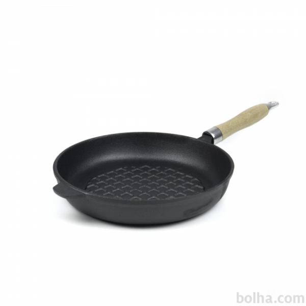 Gril tava od lijevanog željeza fi 24cm s ručkom